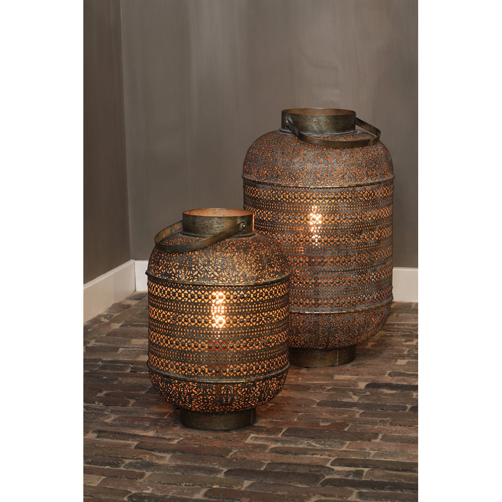 Product photograph of Light Living Udupi Table Lamp Brown Gold Large from Olivia's.