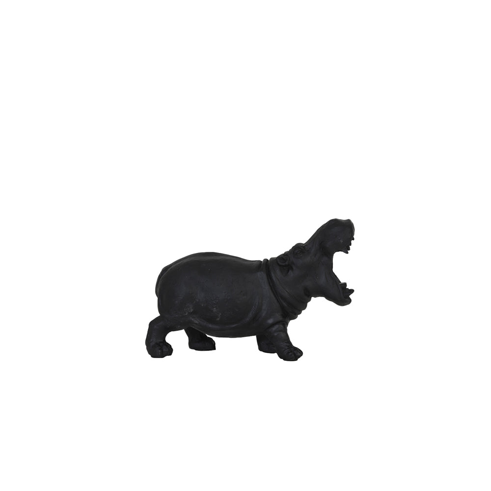 Product photograph of Light Living Hippo Table Lamp Matt Black from Olivia's.