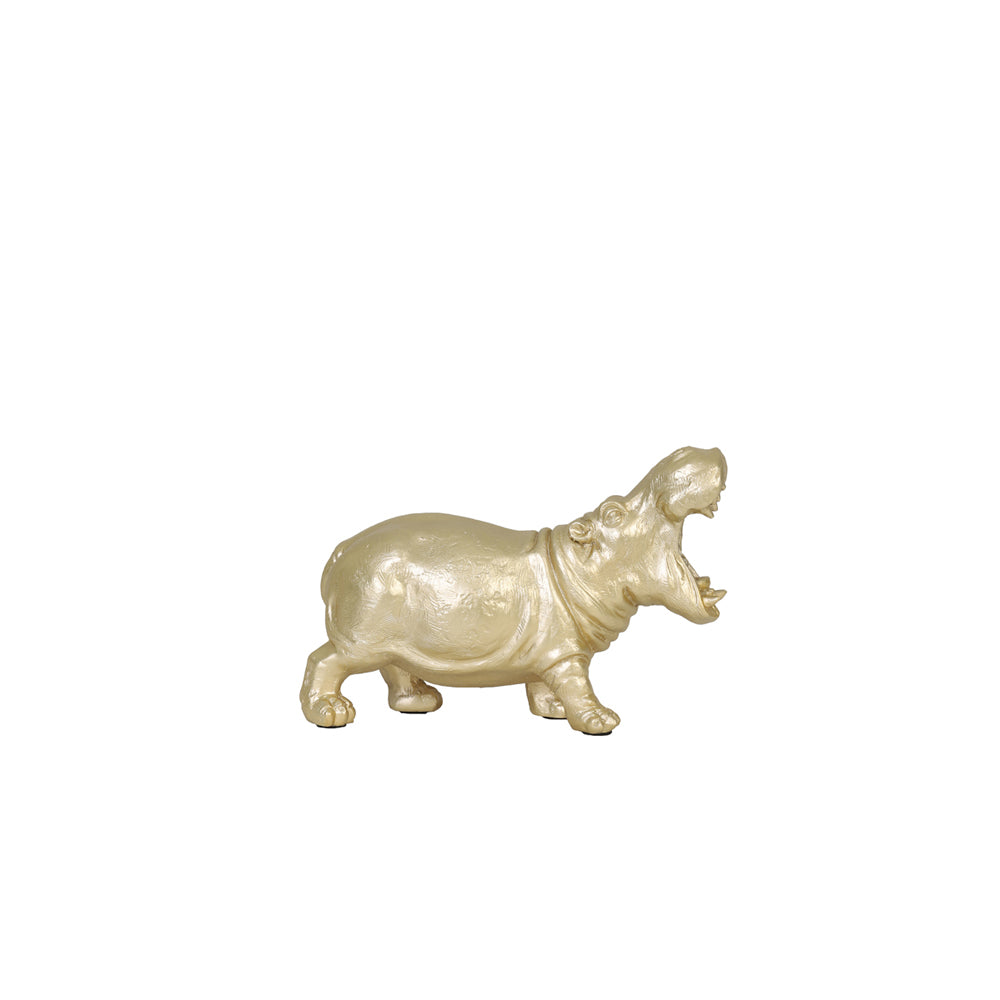 Product photograph of Light Living Hippo Table Lamp Matt Gold from Olivia's.