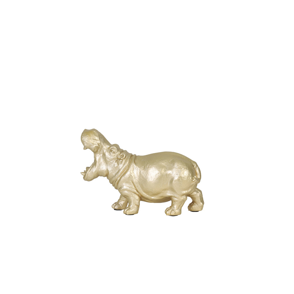 Product photograph of Light Living Hippo Table Lamp Matt Gold from Olivia's.