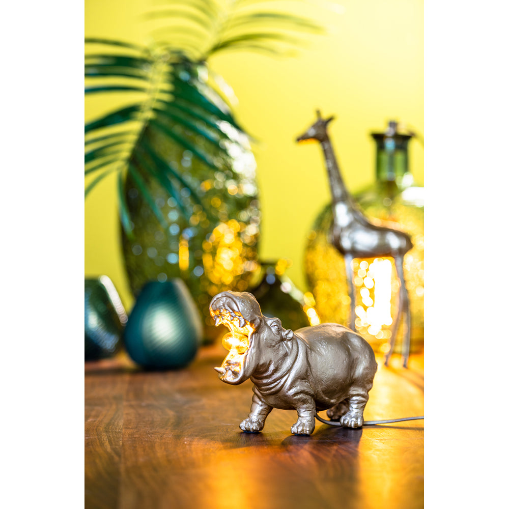 Product photograph of Light Living Hippo Table Lamp Matt Gold from Olivia's.