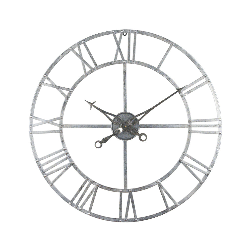 Product photograph of Hill Interiors Silver Foil Skeleton Wall Clock from Olivia's