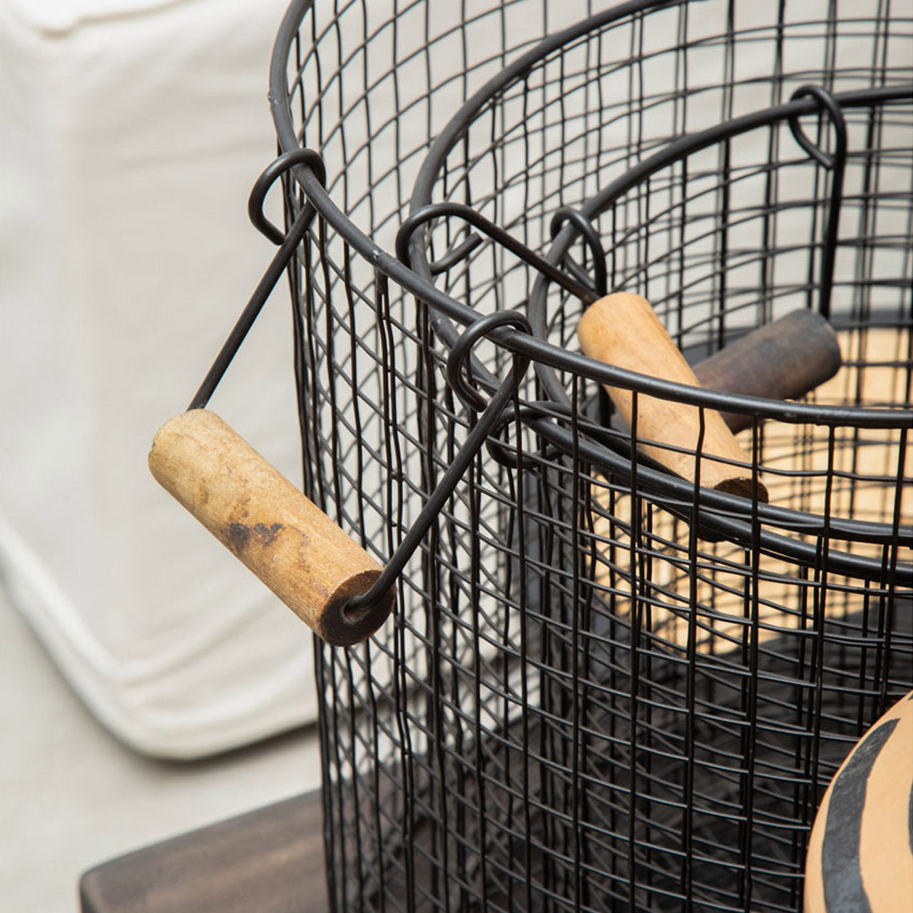 Product photograph of Olivia S Set Of 3 Zuri Black Wire Storage Baskets from Olivia's.