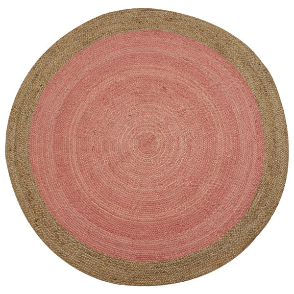 Native Home Rug Milano Soft Jute Pink Pale Pink Large Round