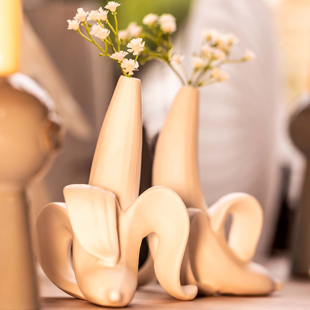 Product photograph of Jonathan Adler Banana Vase White from Olivia's.