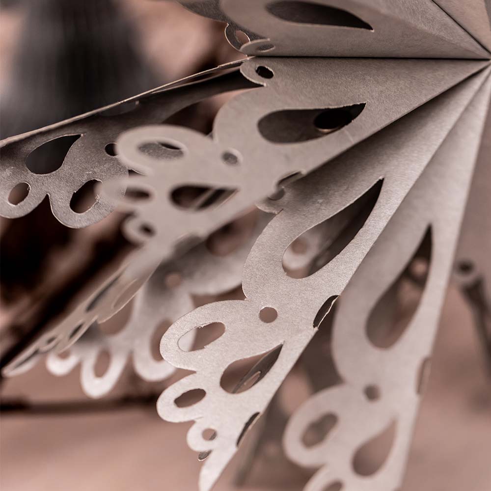 Product photograph of Broste Copenhagen Snowflake Ornament Silver Small from Olivia's.