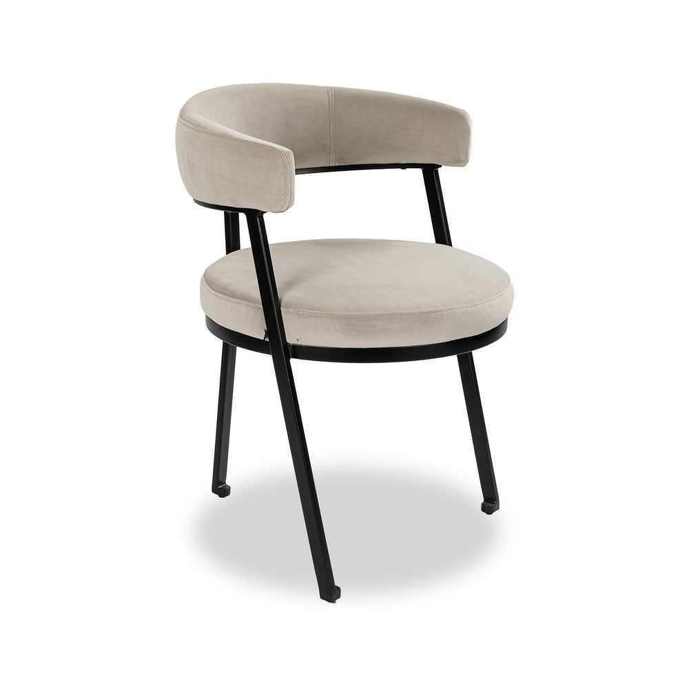 Product photograph of Liang Eimil Bonnet Dinning Chair - Kaster Light Grey from Olivia's