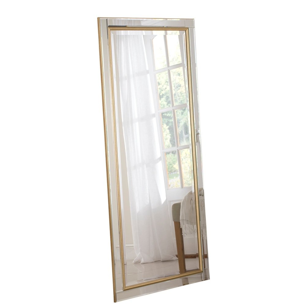 Product photograph of Olivia S Yao Leaner Mirror In Gold from Olivia's.