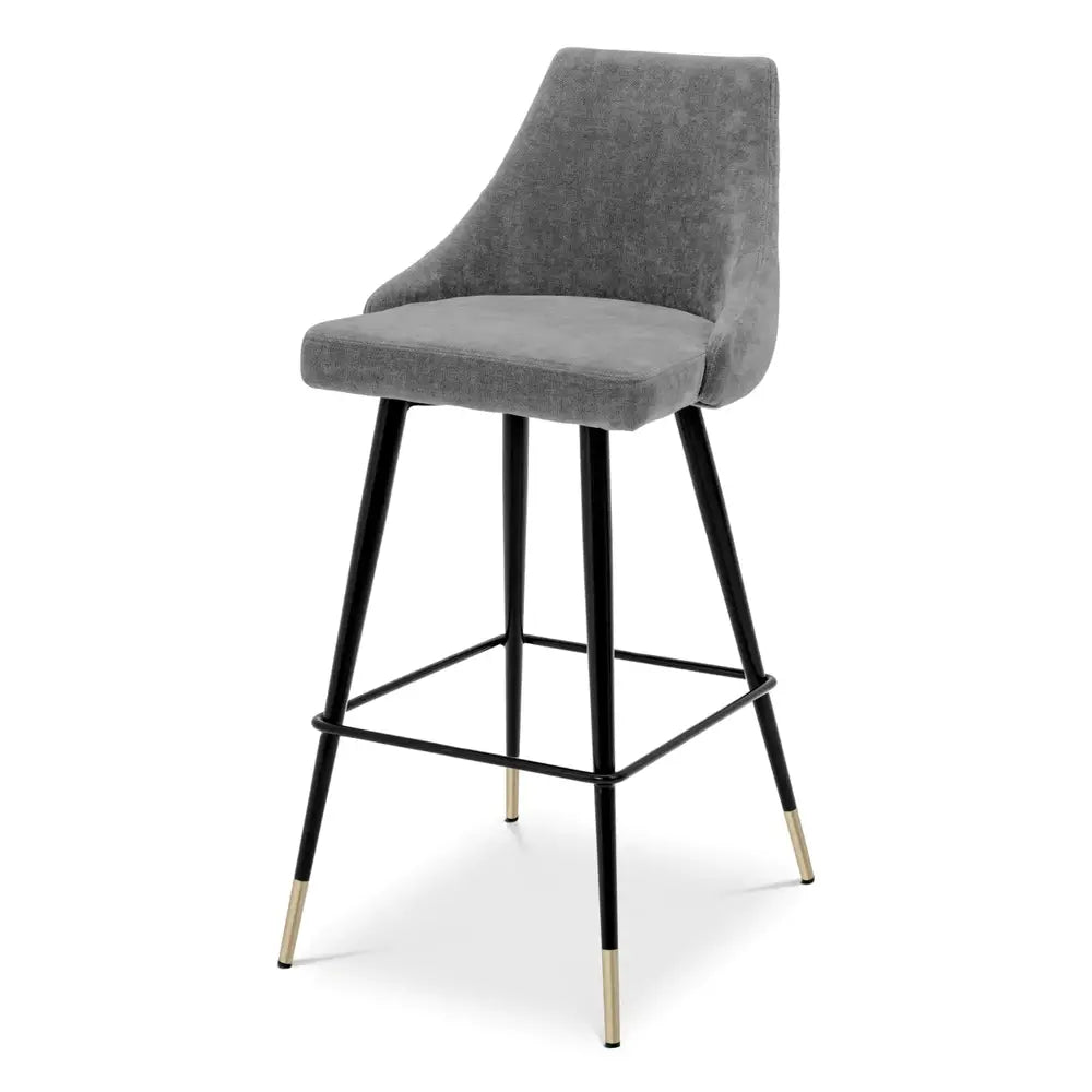 Product photograph of Eichholtz Cedro Bar Stool In Clarck Grey from Olivia's