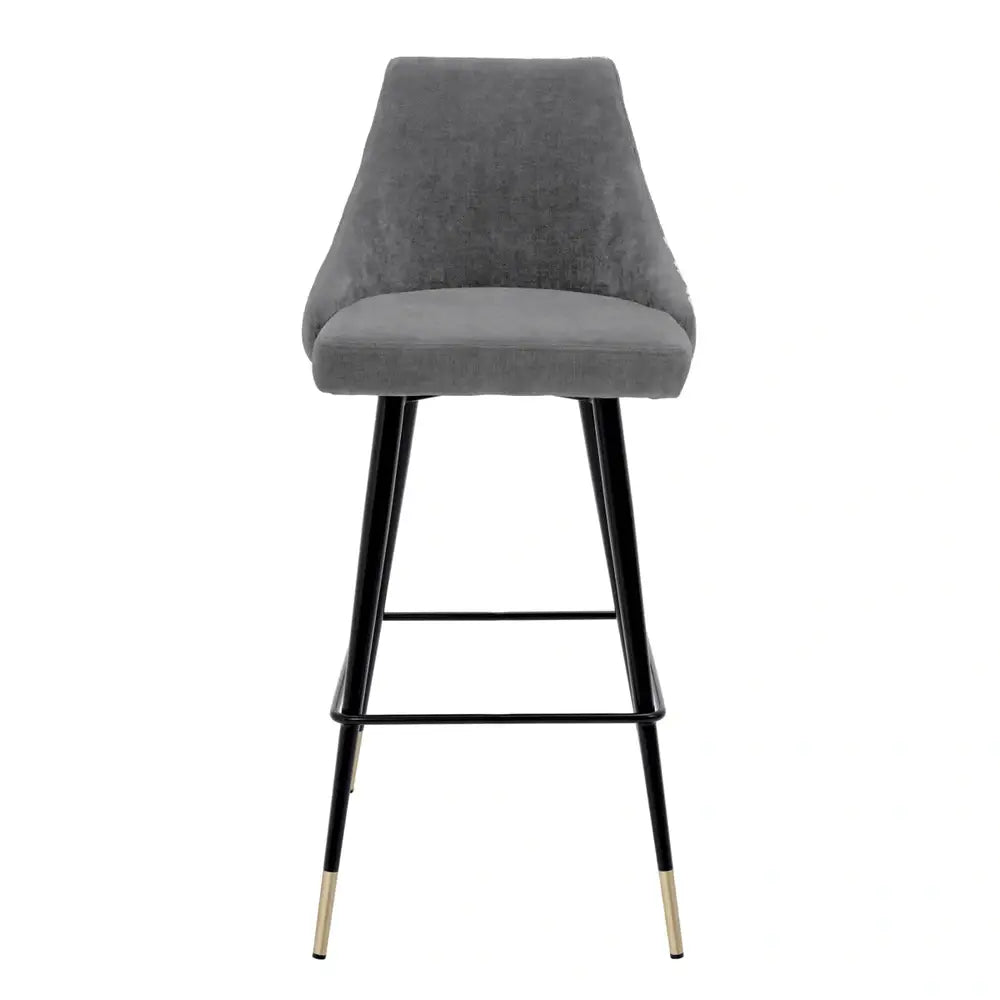Product photograph of Eichholtz Cedro Bar Stool In Clarck Grey from Olivia's.