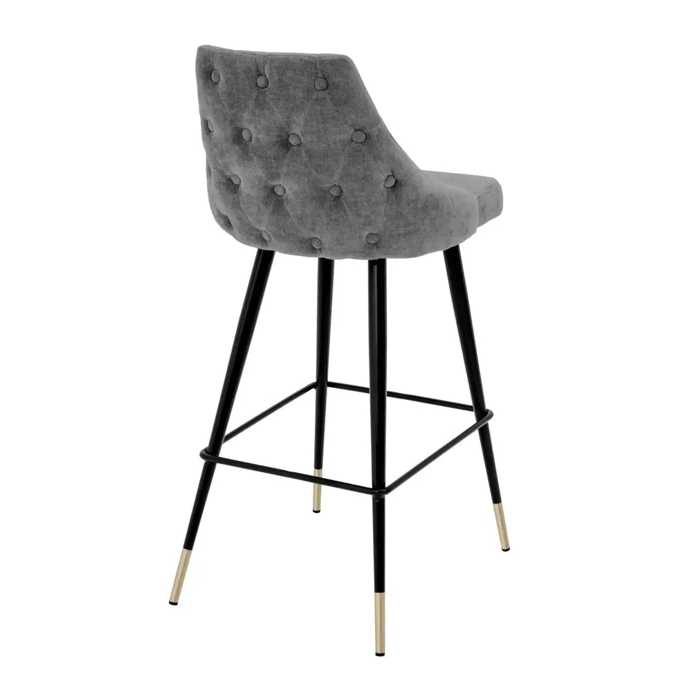 Product photograph of Eichholtz Cedro Bar Stool In Clarck Grey from Olivia's.