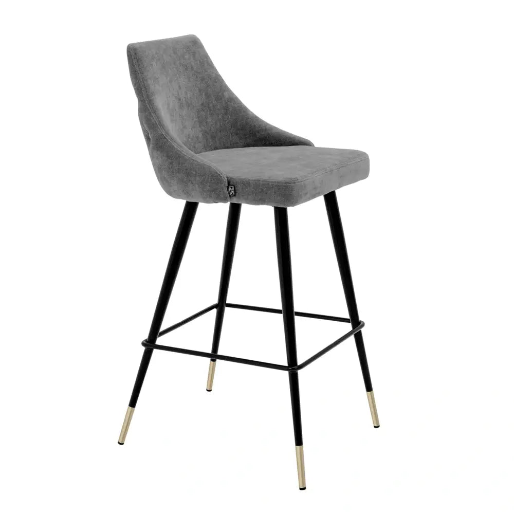 Product photograph of Eichholtz Cedro Bar Stool In Clarck Grey from Olivia's.