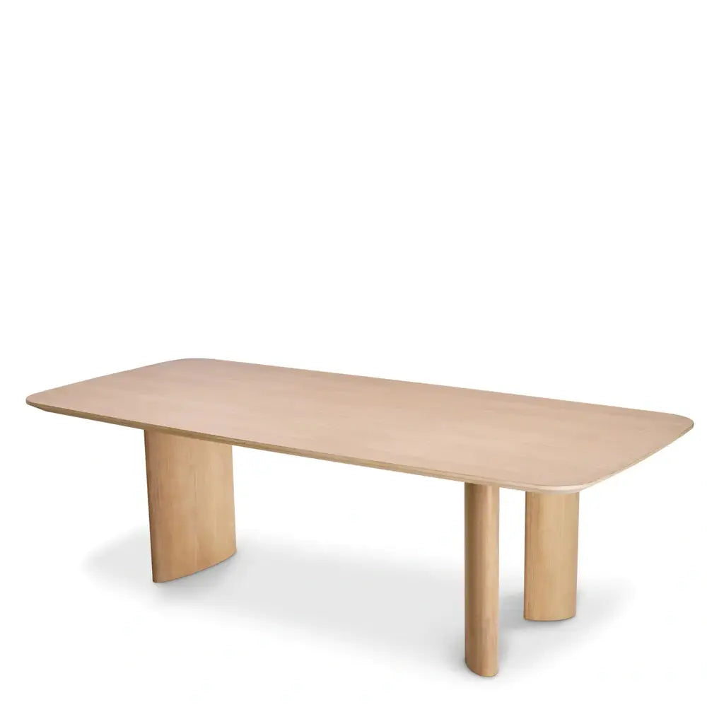 Product photograph of Eichholtz Harmonie Dining Table In Natural Oak Veneer from Olivia's