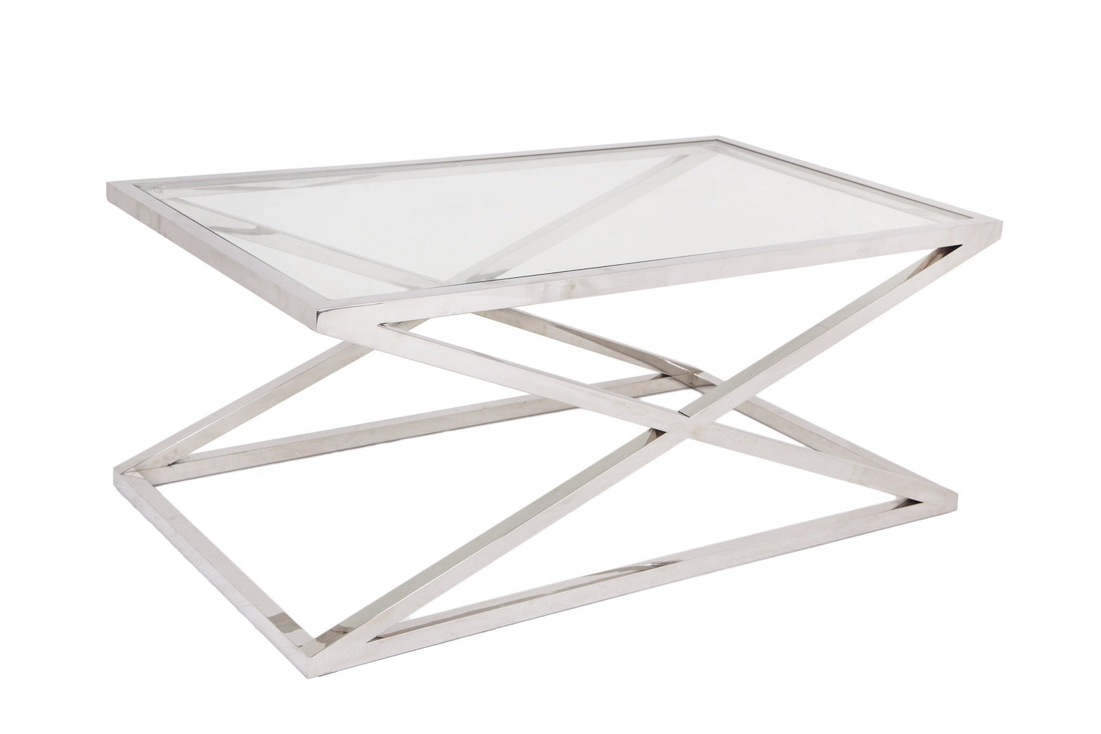 Product photograph of Rv Astley Nico Coffee Table In Stainless Steel from Olivia's