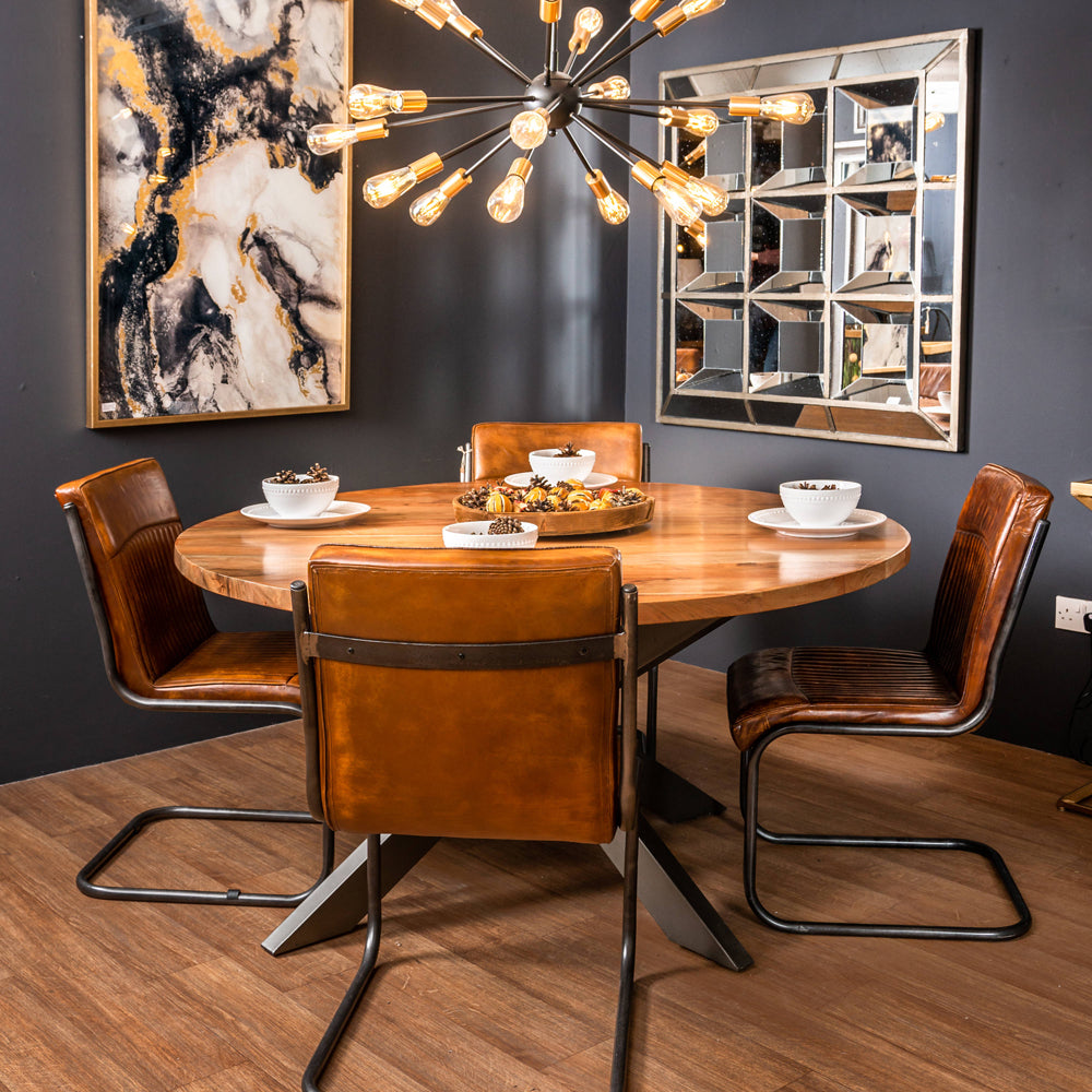 Product photograph of Hill Interiors Live Edge Collection Large Round Dining Table from Olivia's.