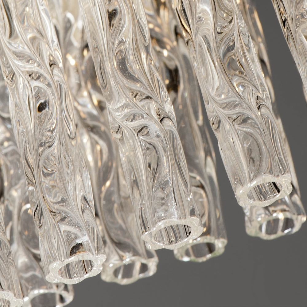 Product photograph of Hudson Valley Lighting Chime Silver Base And Clear Tubular Glass Shade Wall Light from Olivia's.