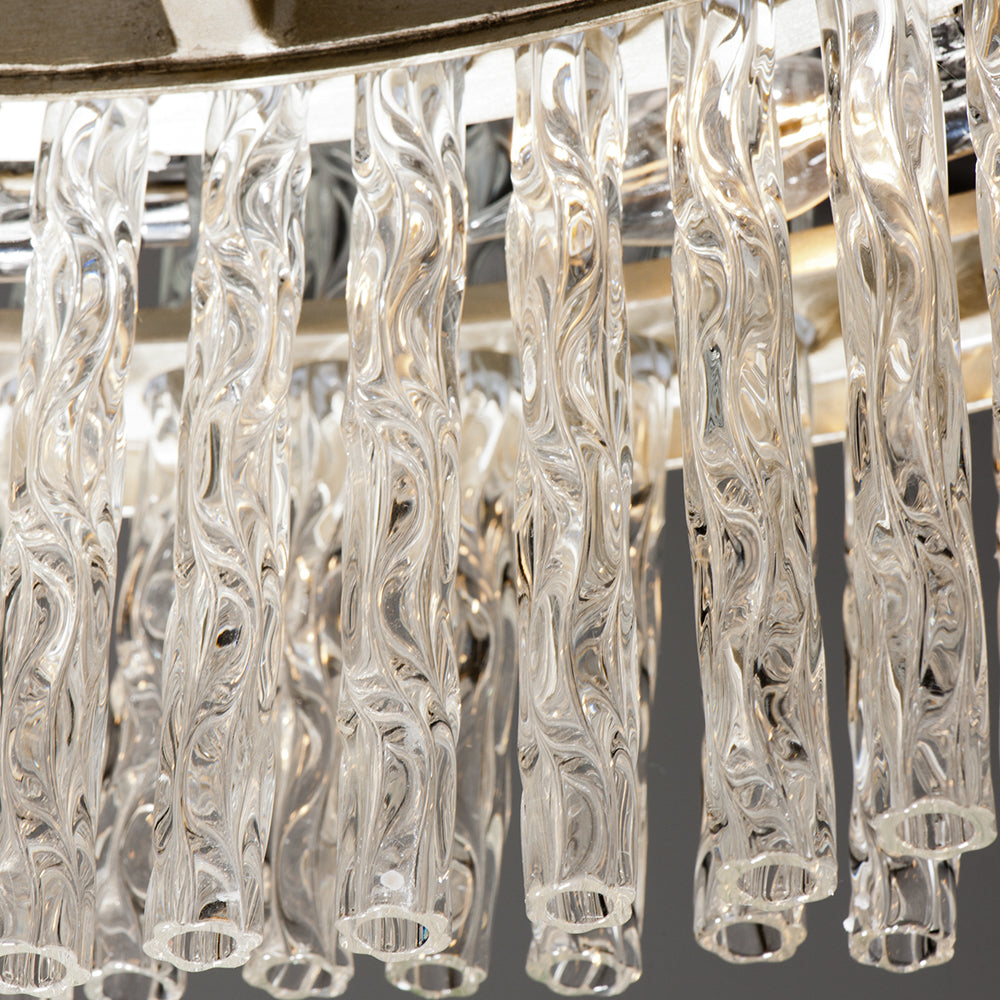 Product photograph of Hudson Valley Lighting Chime Silver Base And Clear Tubular Glass Shade Chandelier Medium from Olivia's.