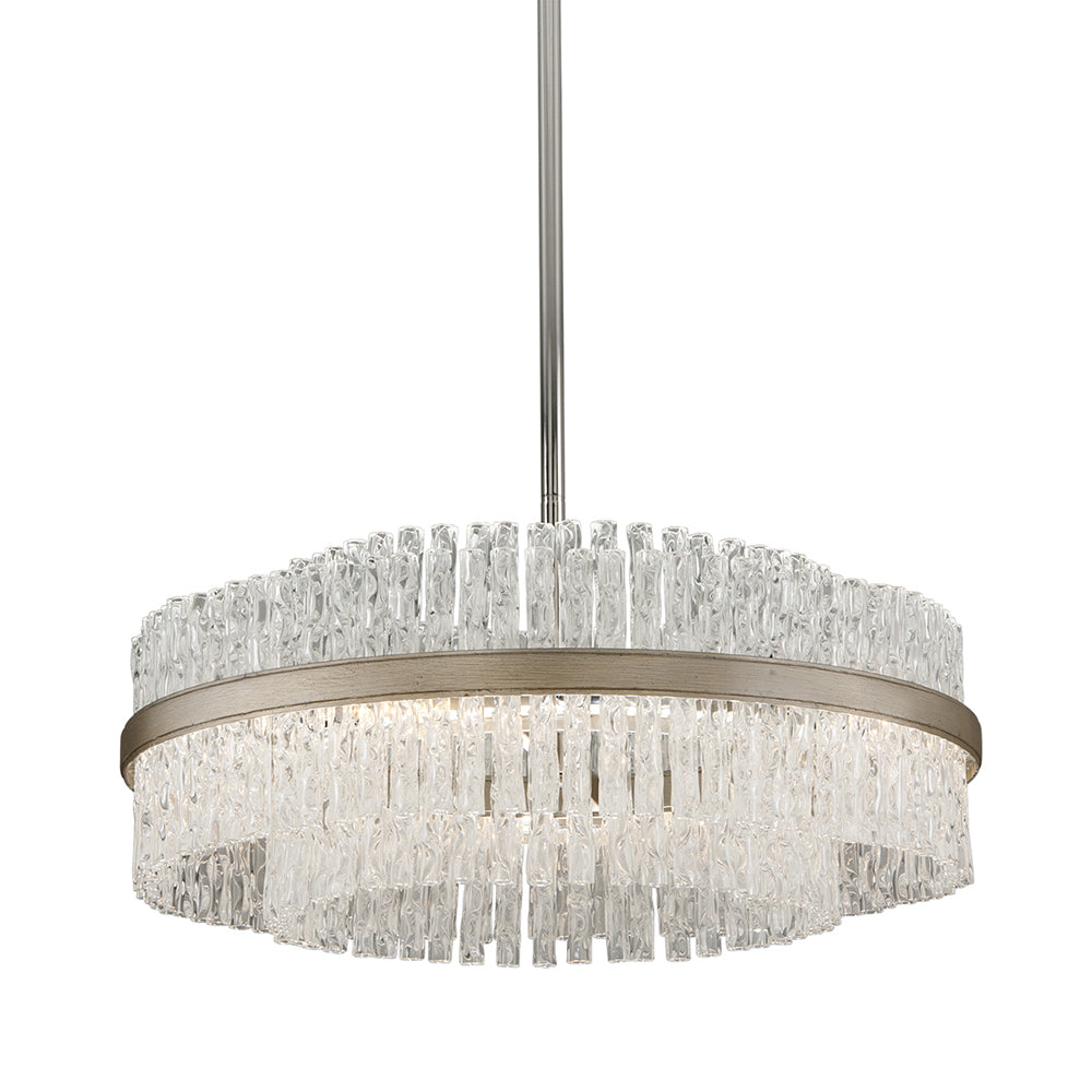 Product photograph of Hudson Valley Lighting Chime Silver Base And Clear Tubular Glass Shade Chandelier Medium from Olivia's.