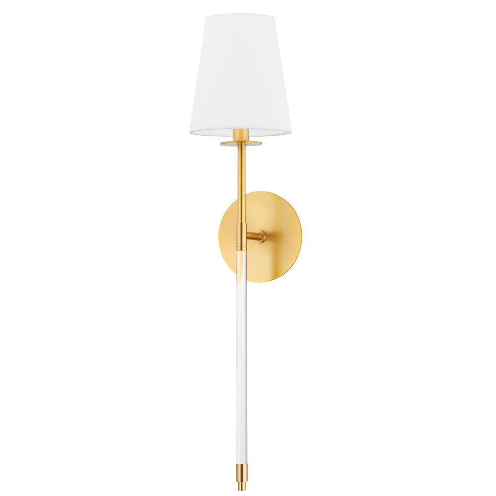 Hudson Valley Lighting 1 Light Tall Wall Sconce In Aged Brass