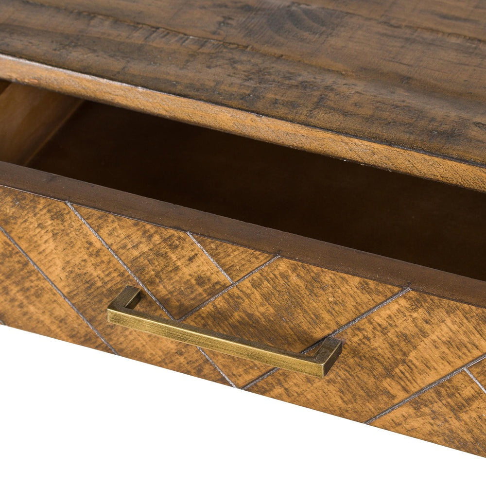 Product photograph of Hill Interiors Havana 2 Drawer Console Table In Gold from Olivia's.