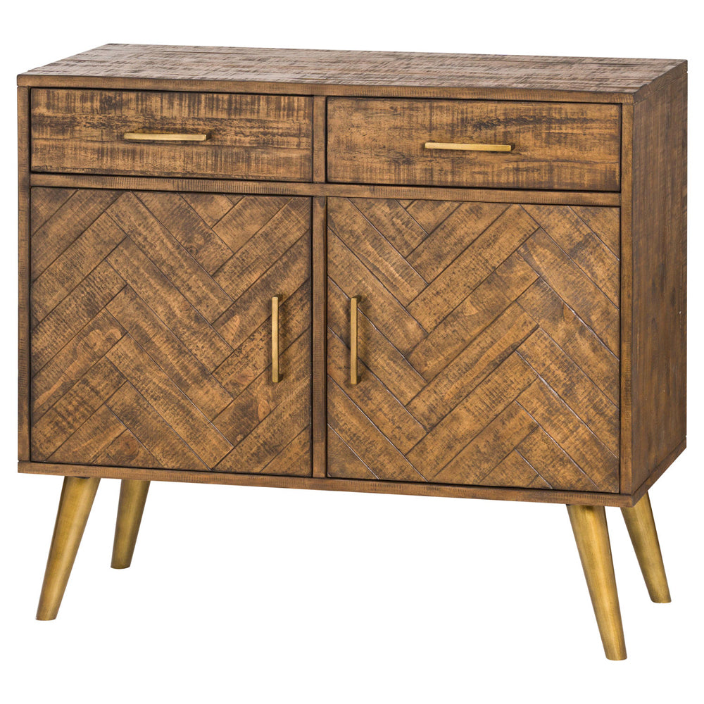 Product photograph of Hill Interiors Havana 2 Door 2 Drawer Sideboard In Gold from Olivia's