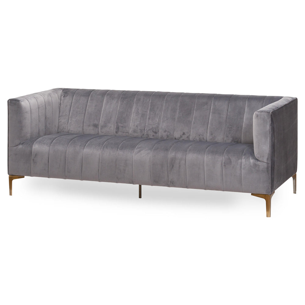 Product photograph of Hill Interiors Emperor Velvet 2 Seater Sofa In Grey from Olivia's
