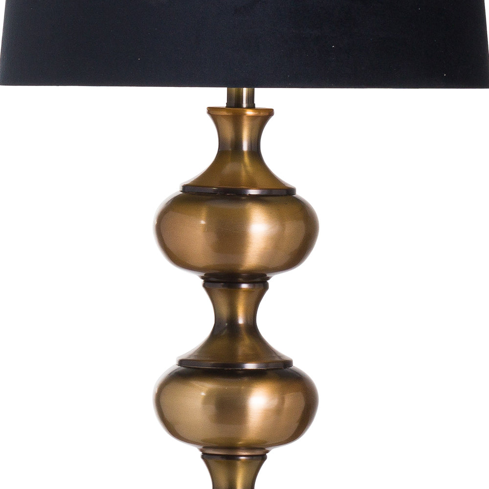 Product photograph of Hill Interiors Santiago Bronze Table Lamp With Black Velvet Shade from Olivia's.