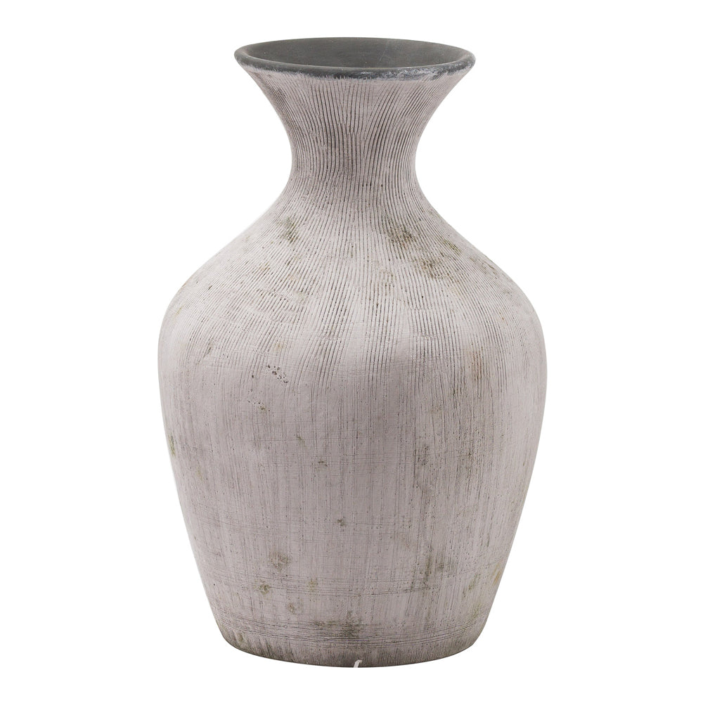 Hill Interiors Bloomville Ellipse Vase In Stone