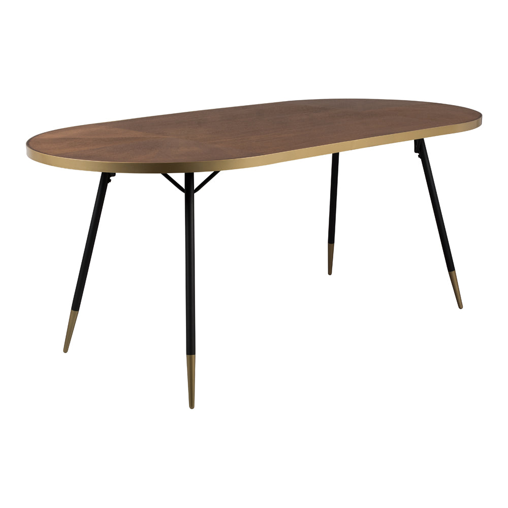 Product photograph of Olivia S Nordic Living Collection - Daven Oval Dining Table In Brown from Olivia's.