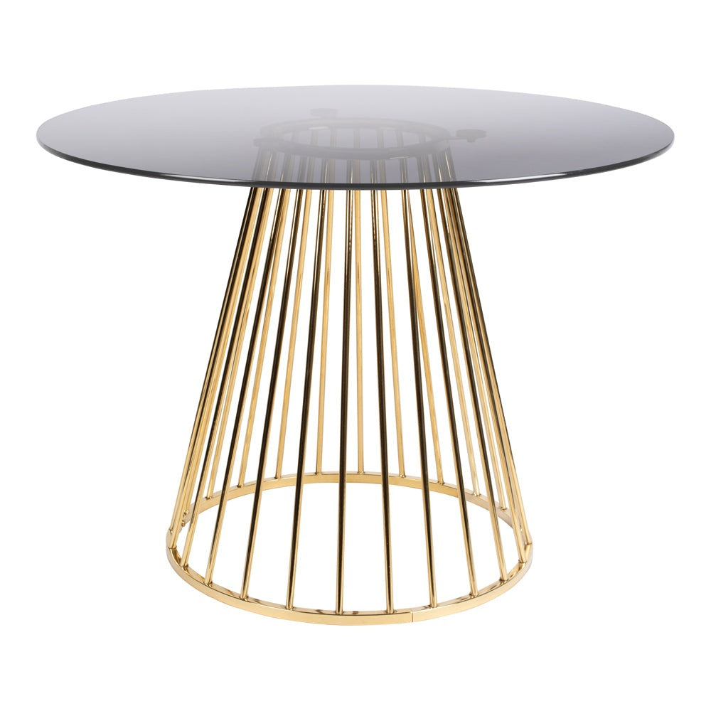 Product photograph of Olivia S Nordic Living Collection - Fokus Dining Table In Gold from Olivia's