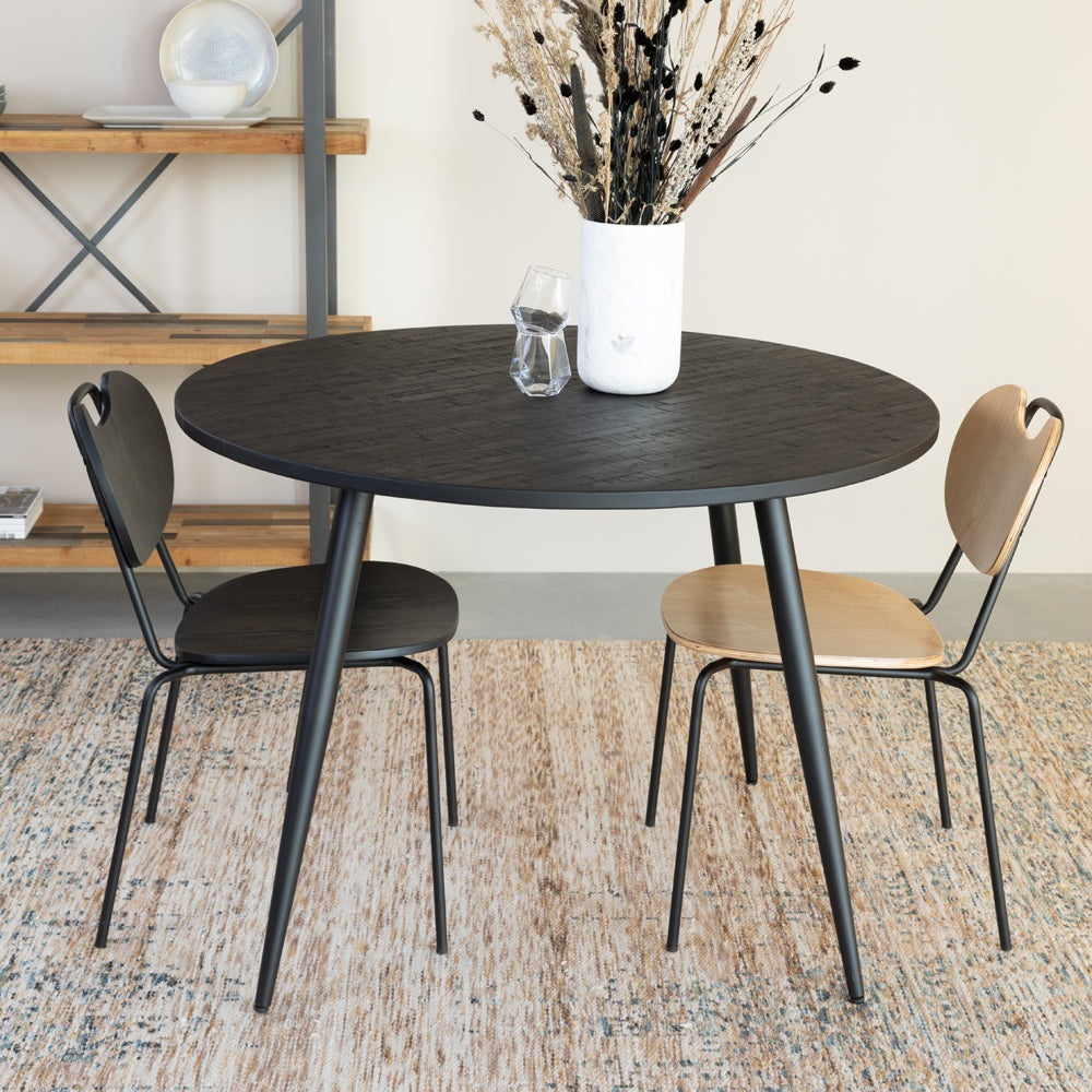 Product photograph of Olivia S Nordic Living Collection - Joran Dining Table In Black from Olivia's.