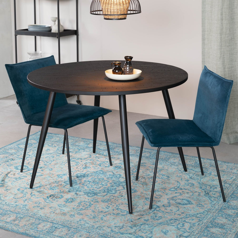 Product photograph of Olivia S Nordic Living Collection - Joran Dining Table In Black from Olivia's.