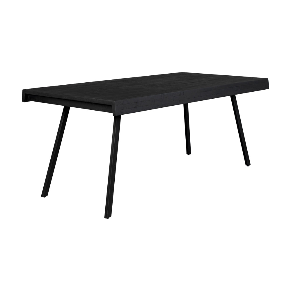 Product photograph of Olivia S Nordic Living Collection - Sverre Dining Table In Black Small - 160x78cm from Olivia's