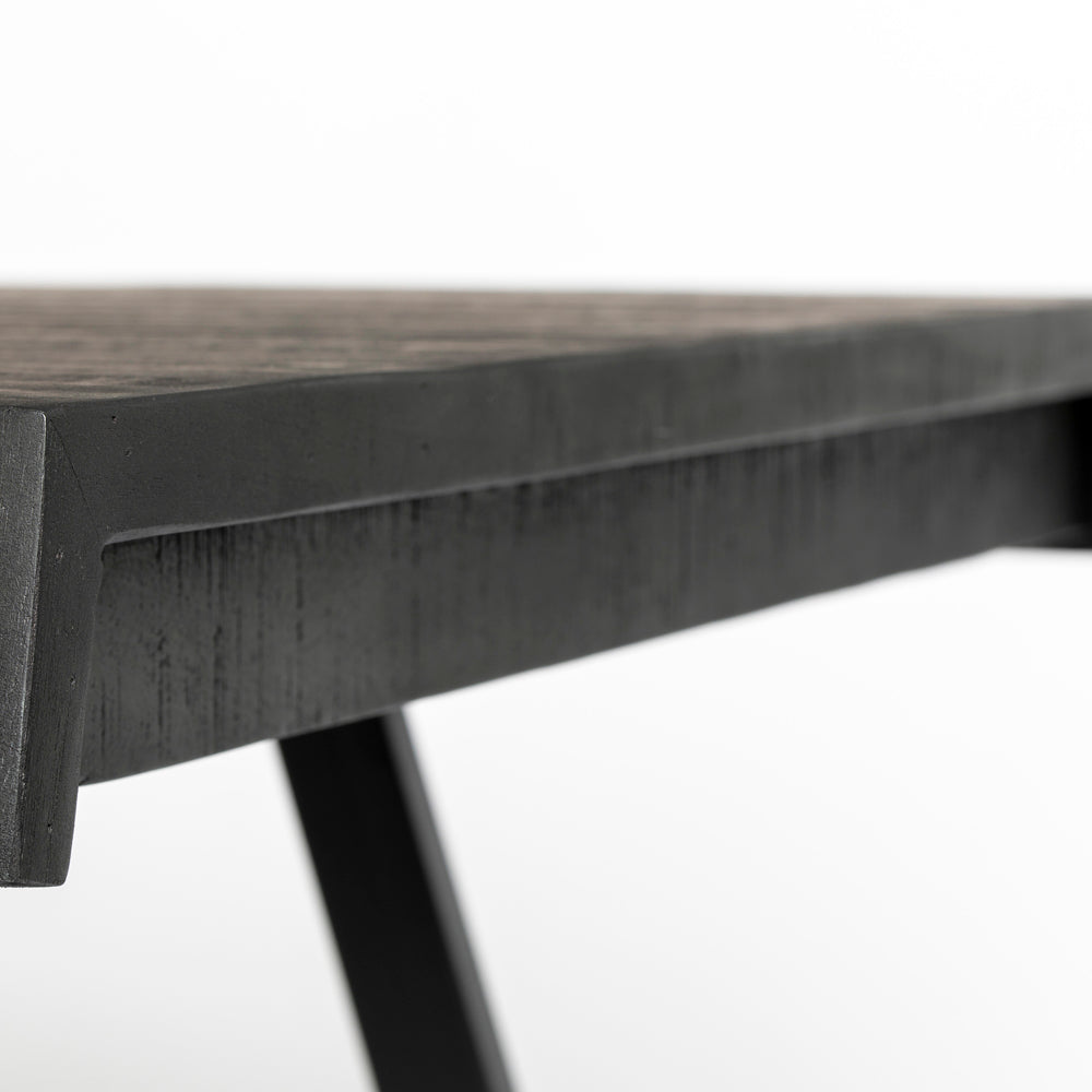 Product photograph of Olivia S Nordic Living Collection - Sverre Dining Table In Black Large - 200x90cm from Olivia's.