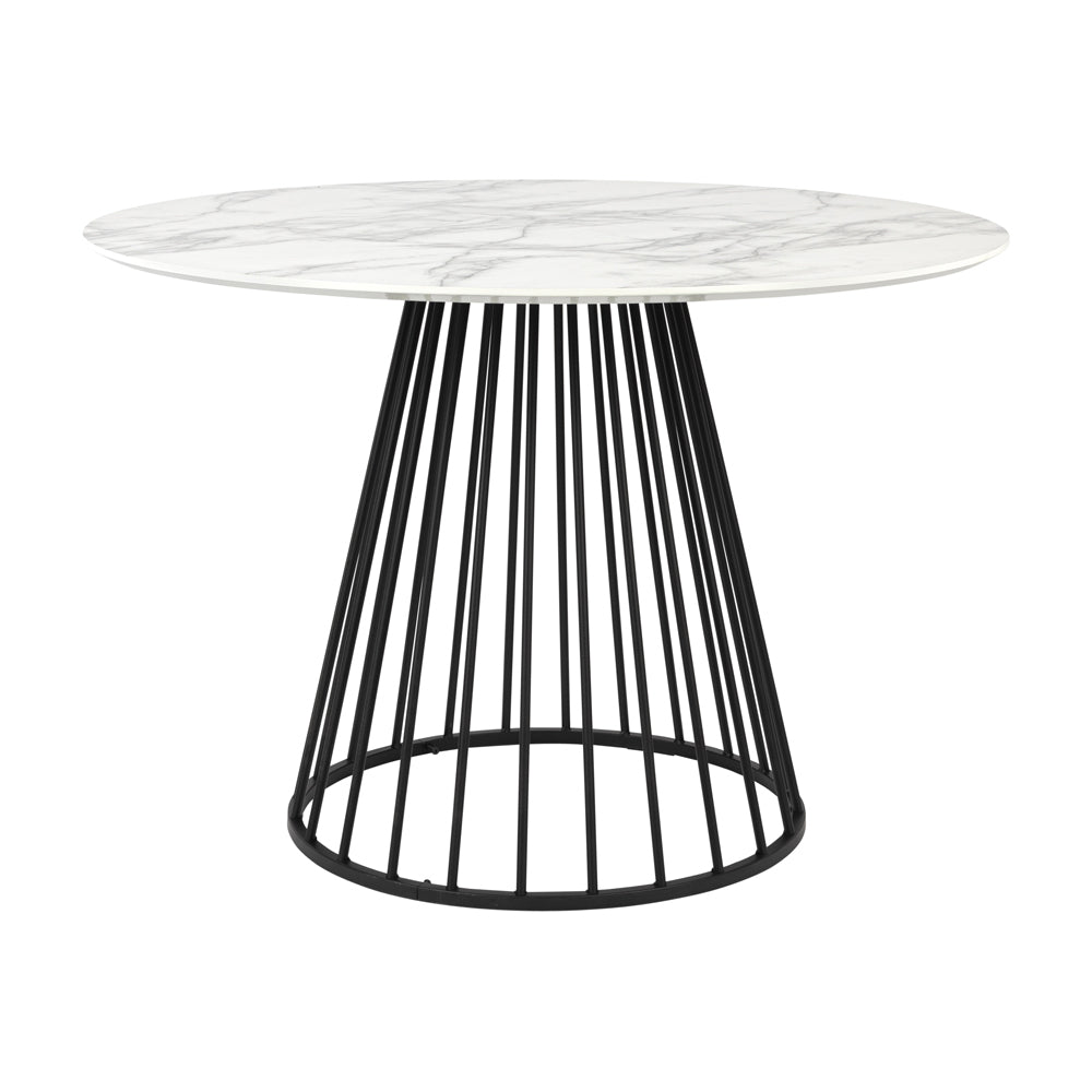 Product photograph of Olivia S Nordic Living Collection Fokus Round Dining Table In Black from Olivia's