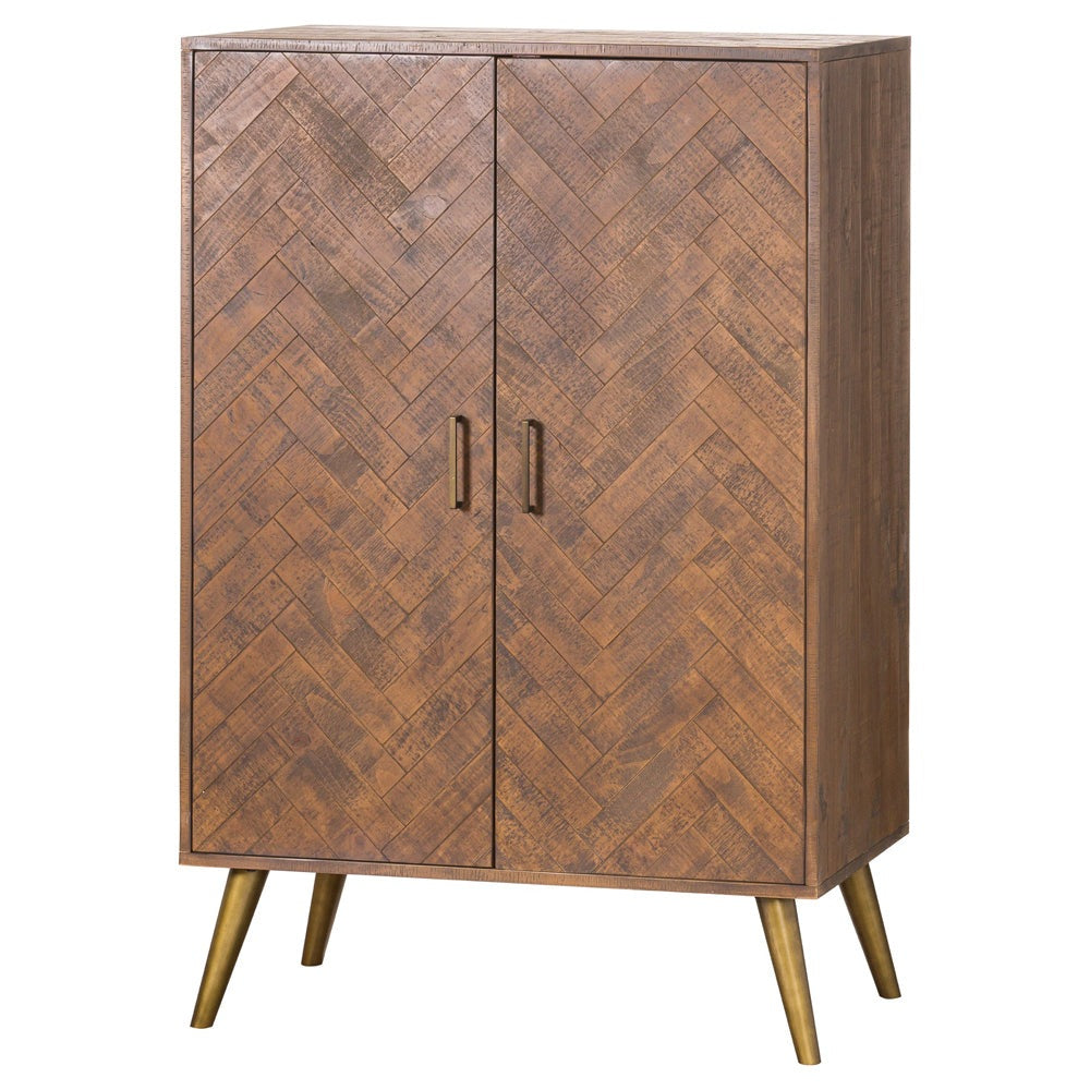 Product photograph of Hill Interiors Havana Drinks Cabinet In Gold from Olivia's