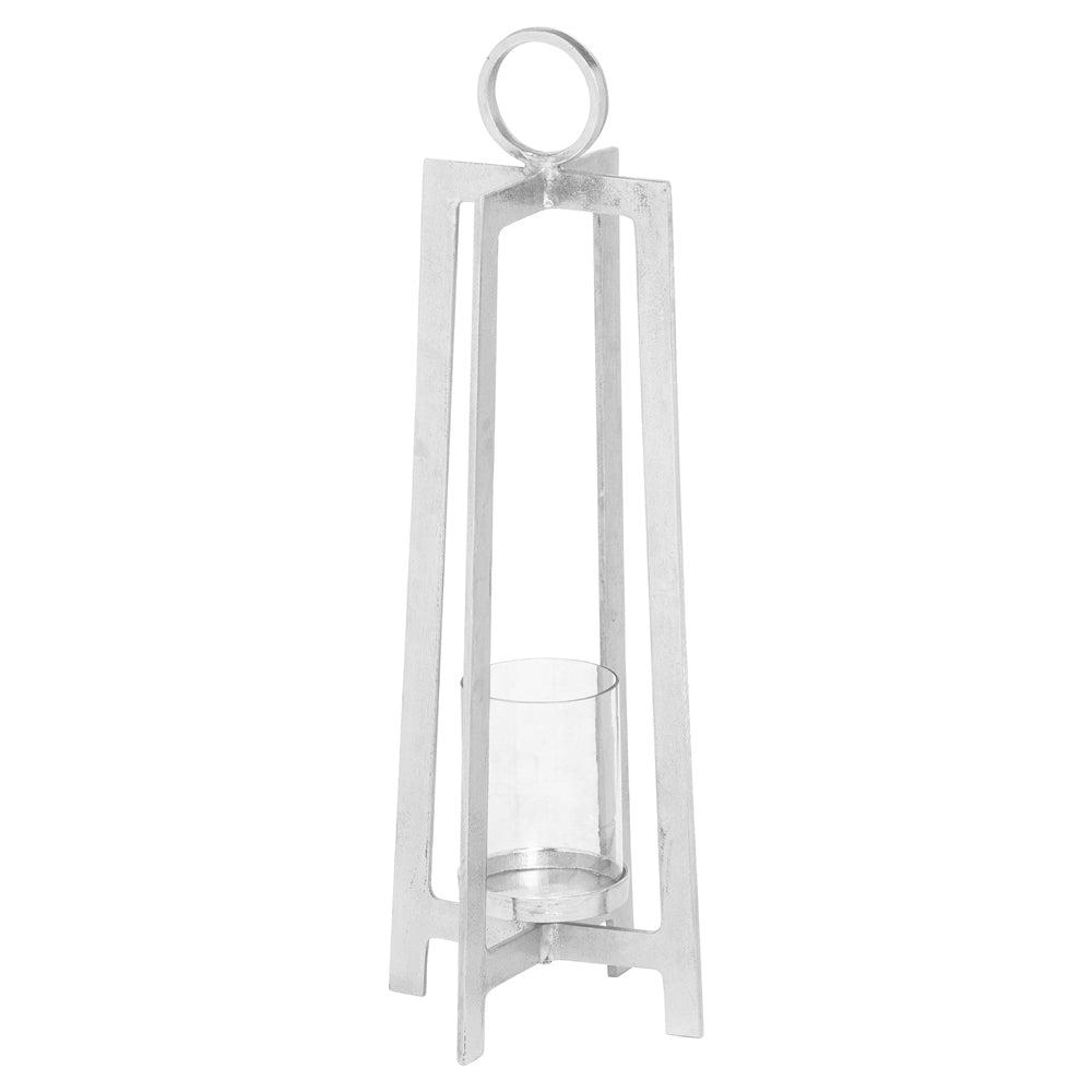 Product photograph of Hill Interiors Farrah Collection Large Lantern In Silver from Olivia's
