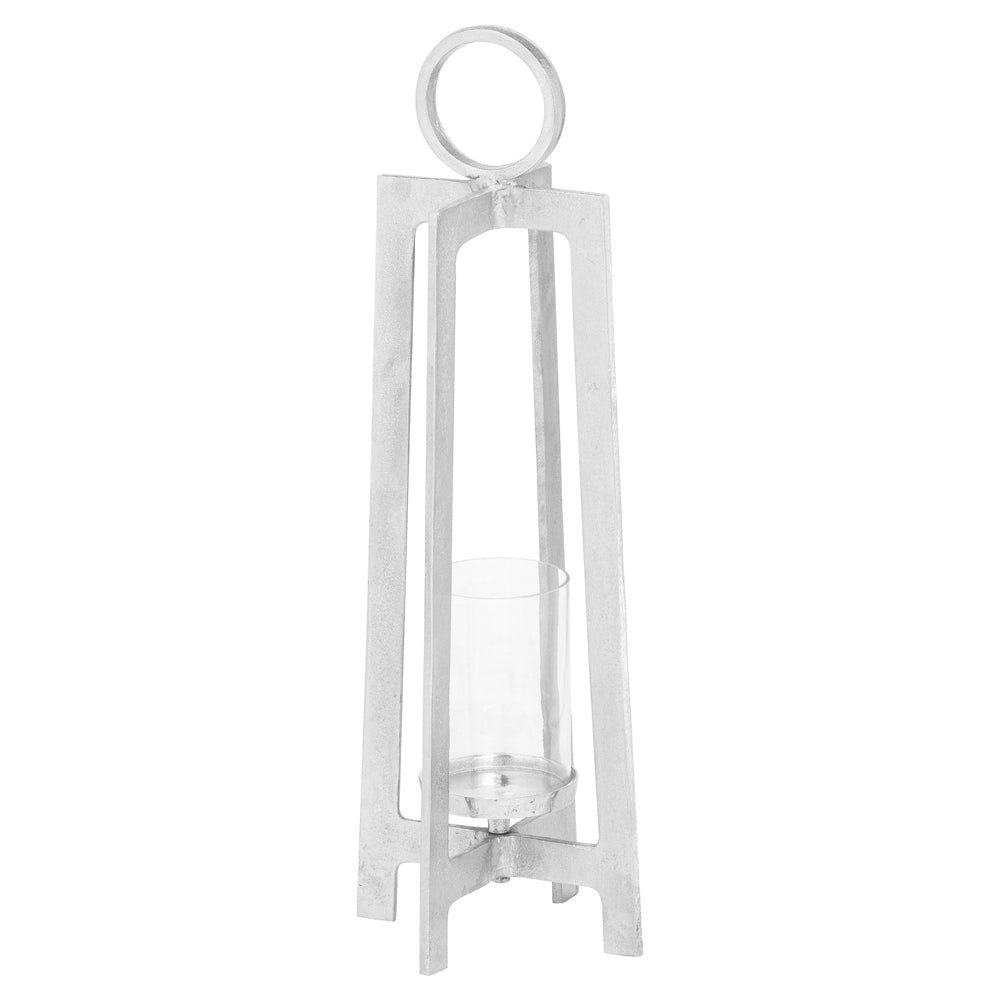 Hill Interiors Farrah Collection Lantern In Silver