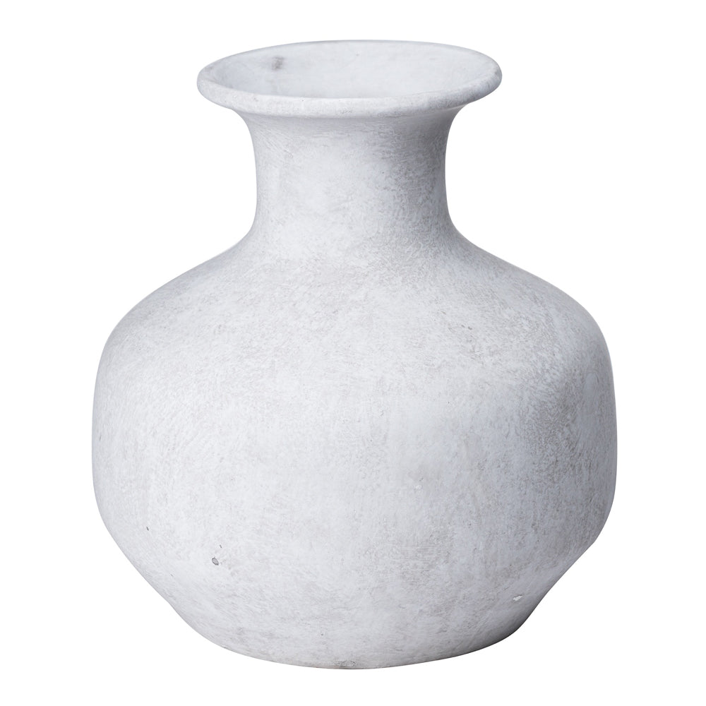 Product photograph of Hill Darcy Squat Vase In Stone from Olivia's