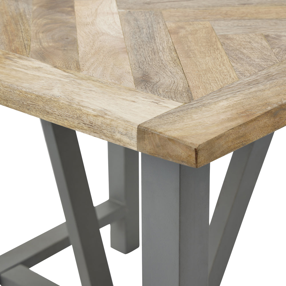 Product photograph of Hill Interiors Nordic Collection Square Dining Table In Grey from Olivia's.