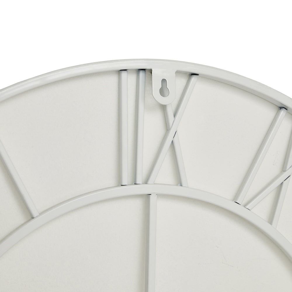 Product photograph of Hill Interiors Skeleton Wall Clock In White from Olivia's.