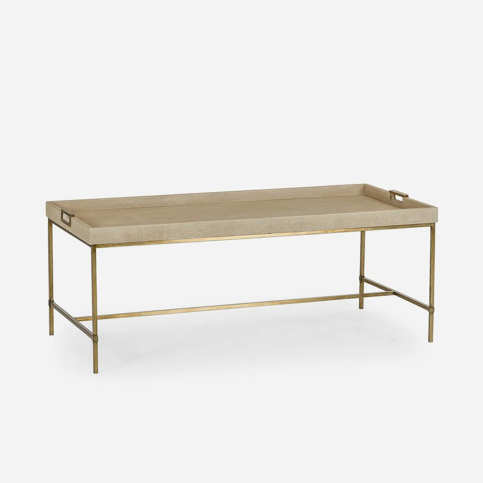 Product photograph of Andrew Martin Edith Coffee Table Latte Shagreen from Olivia's