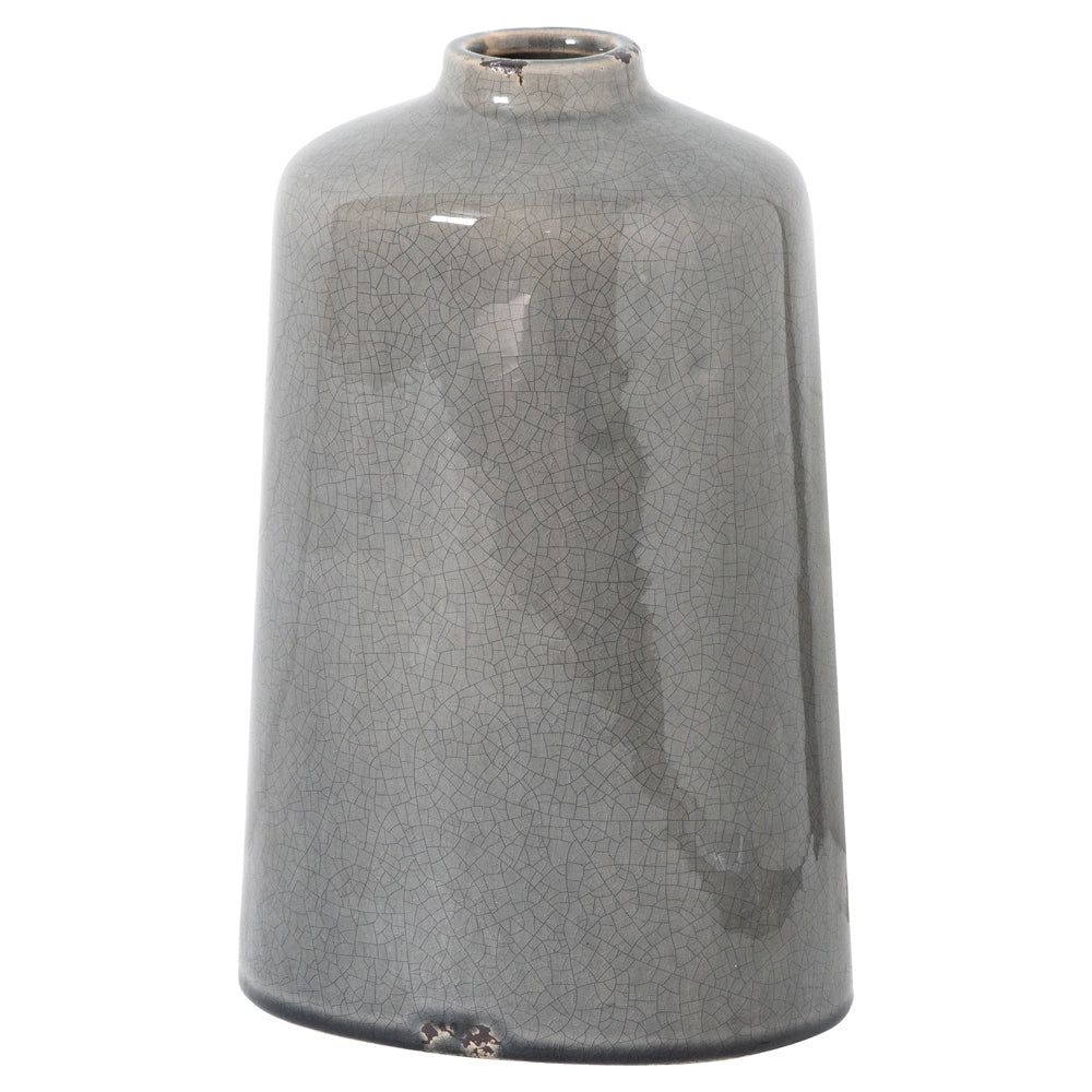 Product photograph of Hill Interiors Garda Glazed Liv Vase In Grey from Olivia's