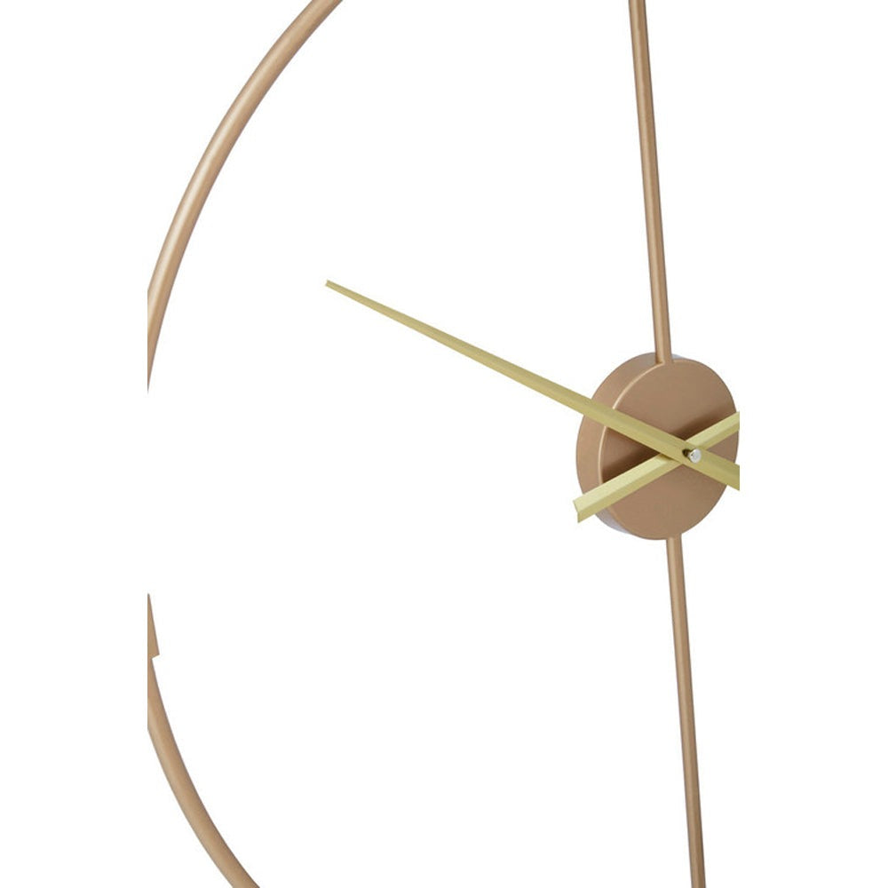 Product photograph of Olivia S Boutique Hotel Collection - Gold Round Wall Clock from Olivia's.