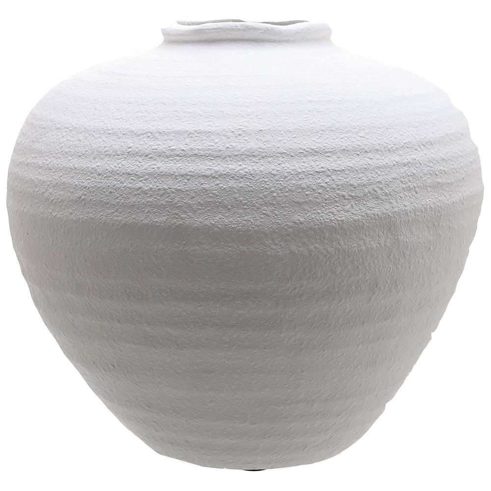 Product photograph of Hill Interiors Regola Large Ceramic Vase In Matt White from Olivia's