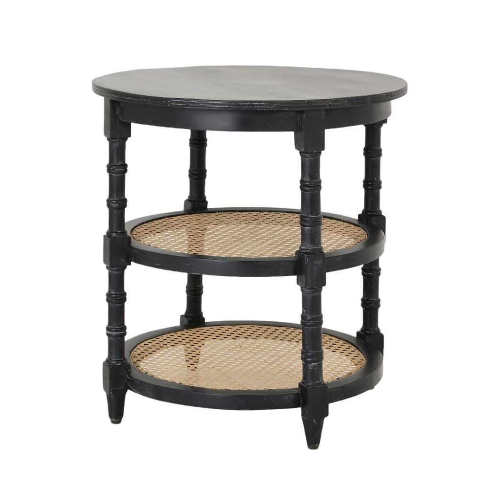 Hill Interiors Raffles Round Side Table In Black