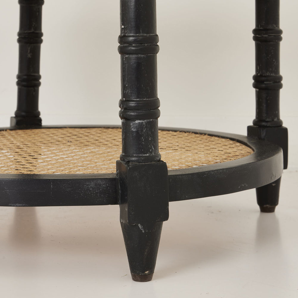 Product photograph of Hill Interiors Raffles Round Side Table In Black from Olivia's.