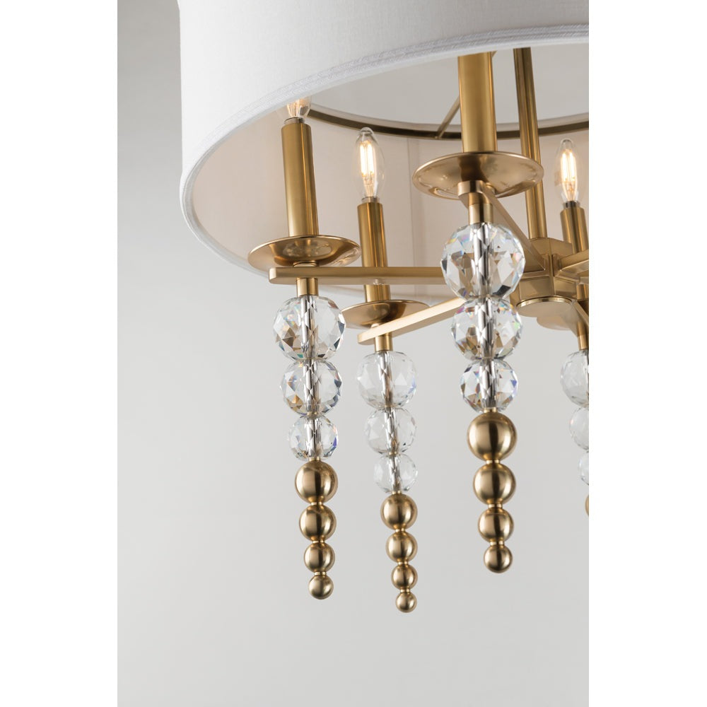 Product photograph of Hudson Valley Lighting Persis Brass Base And Off White Shade Wall Light from Olivia's.