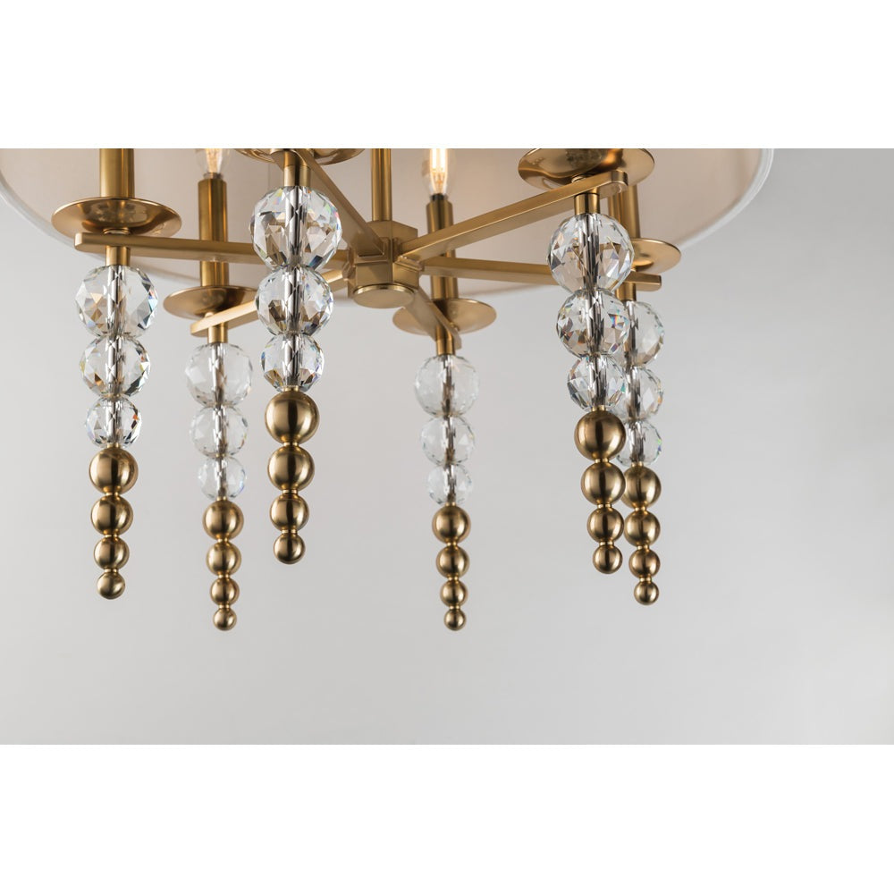 Product photograph of Hudson Valley Lighting Persis Brass Base And Off White Shade Wall Light from Olivia's.