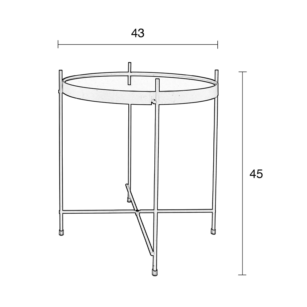 Product photograph of Zuiver Cupid Side Table Copper Large from Olivia's.